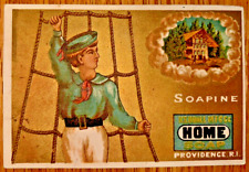 Victorian Trade Card Antique Soapine Sailor Boy Providence Rhode Island Look picture