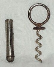 VINTAGE NICKEL-PLATED IRON CORKSCREW BOTTLE OPENER CLOUGH & WILLIAMSON USA OLD picture