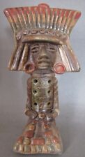   Pre Colombian  AZTEC MAYAN 7 Hole Clay Flute Folk Art Pottery Perhaps Ehecatl? picture