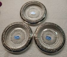 3 CROSBY Sterling Silver coasters JAPAN RRR RARE Antique Vintage picture