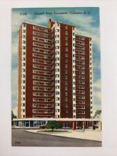 Postcard South Carolina Columbia SC Cornell Arms Apartment 1940s Linen Unposted picture