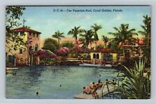 Coral Gables, FL-Florida, The Venetian Pool Vintage Souvenir Postcard picture