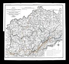 1875 Ruger Civil War Map Chattanooga & East Tennessee Campaigns - Grant Burnside picture