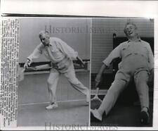 1966 Press Photo Actor Edward Everett Horton plays tennis at Moorestown club, NJ picture