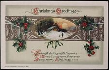 CHRISTMAS POSTCARD C.1915 (A29)~EMBOSSED “CHRISTMAS GREETING” JOHN WINSCH picture