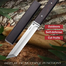 Survival Hunting Knife Tactical Japanese Short Sword Katana Army D2 Steel Blade picture