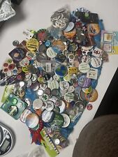 Lot of Over 5 Pounds BUTTONS PINS Various Badge Tab Pinback picture