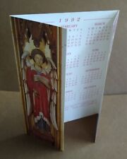 Vintage 1992 Calendar Card, Christmas Angels, Washington National Cathedral DC  picture