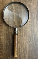 Vintage Wood Handle Magnifying Glass Desk Accessory Mid-Century Deco picture