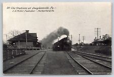 Railroad Station, Douglassville, Pennsylvania c1920s Postcard RPP120 picture