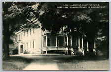 Vintage Postcard CT Lakeville Manor Camp for Girls Lake Wonoscopomuc ~757 picture