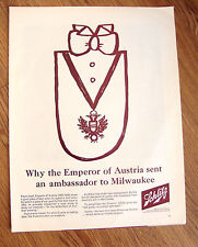 1964 Schlitz Beer Ad    Emperor of Austria picture