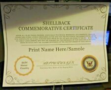 U.S. NAVY: Shellback Challenge Coin and Certificate (ready to personalize) picture