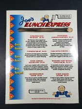 Restaurant Menu Crabby Joe’s Lunch Express Tap Grill London Ontario Bad Temper picture