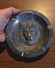 MGM Movies Ashtray Metal Metro Goldwyn Mayer Patina Theater Hollywood Bday GIFT picture