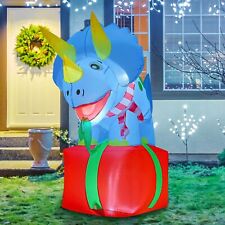 5 FT Christmas Inflatables Outdoor Decorations Blow Up Dinosaur Inflatable with  picture