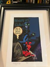 Mike Mignola SIGNED BABY HELLBOY Lobster Johnson SDCC Print LE 500 Rare, framed picture