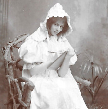 Victorian Cabinet Card Photo Beautiful Woman Actress Unusual Speight Kettering picture