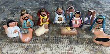 12 pc - Vintage Handcrafted Philippines Nativity Set From “Cost Plus Store” picture