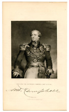 ARCHIBALD CAMPBELL, British Major General/Jamaica Governor, 1833 Engraving 9601 picture