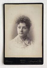 Victorian Cabinet Card Photo Woman Lady Newport, Pennsylvania Antique picture
