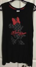 Disney Parks Black with Red Silver Polka Dots Minnie Mouse Tank Top Size XL picture