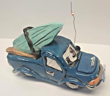 Heather Goldminc Blue Sky Clayworks Gone Fishing Pickup Truck Bears Boat Fish picture