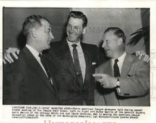 1954 Press Photo Baseball Managers Bucky Harris, Marty Marion And Chuck Dressen picture