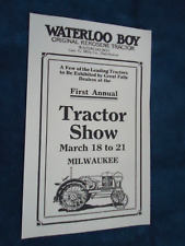 WATERLOO BOY TRACTOR ADVERTISING Tractor Show MILWAUKEE KEROSINE TRACTOR picture