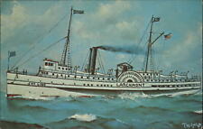 Joy Line steamship LARCHMONT ~ art postcard from painting by Ellery Thompson picture