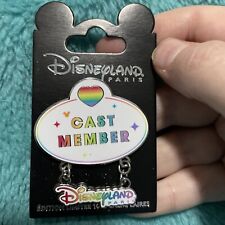 Disneyland Paris LE 1000 Cast Member Name Badge Rainbow Pin picture