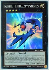 Yugioh Number 18: Heraldry Patriarch WSUP-EN004 Super Rare 1st Edition picture