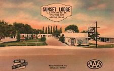 Vintage Postcard 1930s Sunset Lodge West Side City Abilene Texas by Duncan Hines picture