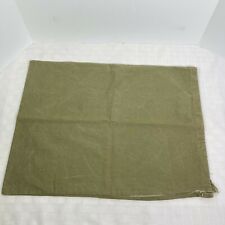 Green Drawstring Cotton Canvas Vintage Army Sack Bag 17x23 picture