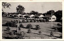 RPPC Somerset Modern Cabins Cottages Motel Wells ME c1949 Vintage Postcard V62 picture