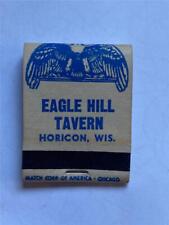 1950's Eagle Hill Tavern Lee H Burrow Prop Phone 115 Horicon WI Matchbook picture