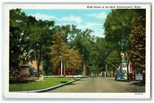c1940 High Street Mall Monument Exterior View Newburyport Massachusetts Postcard picture