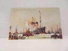 Vintage Postcard Cunard Line Advertisement Transatlantic Lady Liberty picture