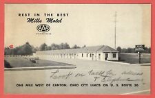 MILLS MOTEL, CANTON, OHIO – U.S. Route 30 - 1940s Postcard picture
