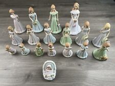 Enesco Growing Up Girls Birthday Figurines 0-16 Full Set of 17 picture