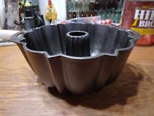 Vintage LODGE Cast Iron Bundt Cake Pan Early 1980s New Old Stock Dot on handle picture