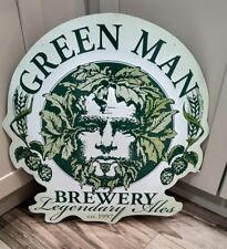 COOL GREEN MAN BREWERY TIN BEER SIGN TACKER BAR ASHEVILLE NC MAN CAVE ALE picture