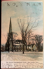 Vintage Postcard 1907 Second Congregational Church, New London, Connecticut (CT) picture