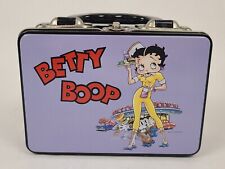 Vtg Betty Boop & Bimbo Metal Tin Box Container Lunchbox 50s Diner Rockabilly picture