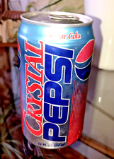 RARE Vintage Crystal Clear Pepsi Unopened Full Can -  picture