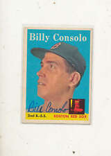 Billy Consolo Red Sox #148 1958 Topps signed jsa auction letter picture