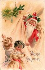 Merry Christmas, Santa, Children, 1911 Postcard picture