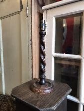Antique Early 20th Century Barley Twist Table Lamp Light Lighting picture