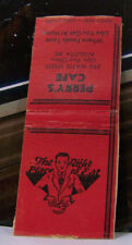 Rare Vintage Matchbook Cover D3 Augusta Maine The Right Place To Eat Perry's picture