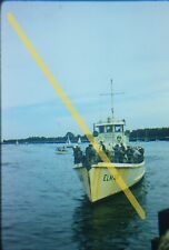 Vintage 1950s Red Border 35mm Slide Boat Elmar Restaurant and Tackle #22440 picture